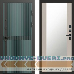 Дверь Termo Door ГРАУНД Velutto Verde Бетон Зеркало 27 Слоновая кость